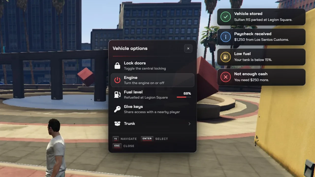 ox_lib Redesign for FiveM, in game