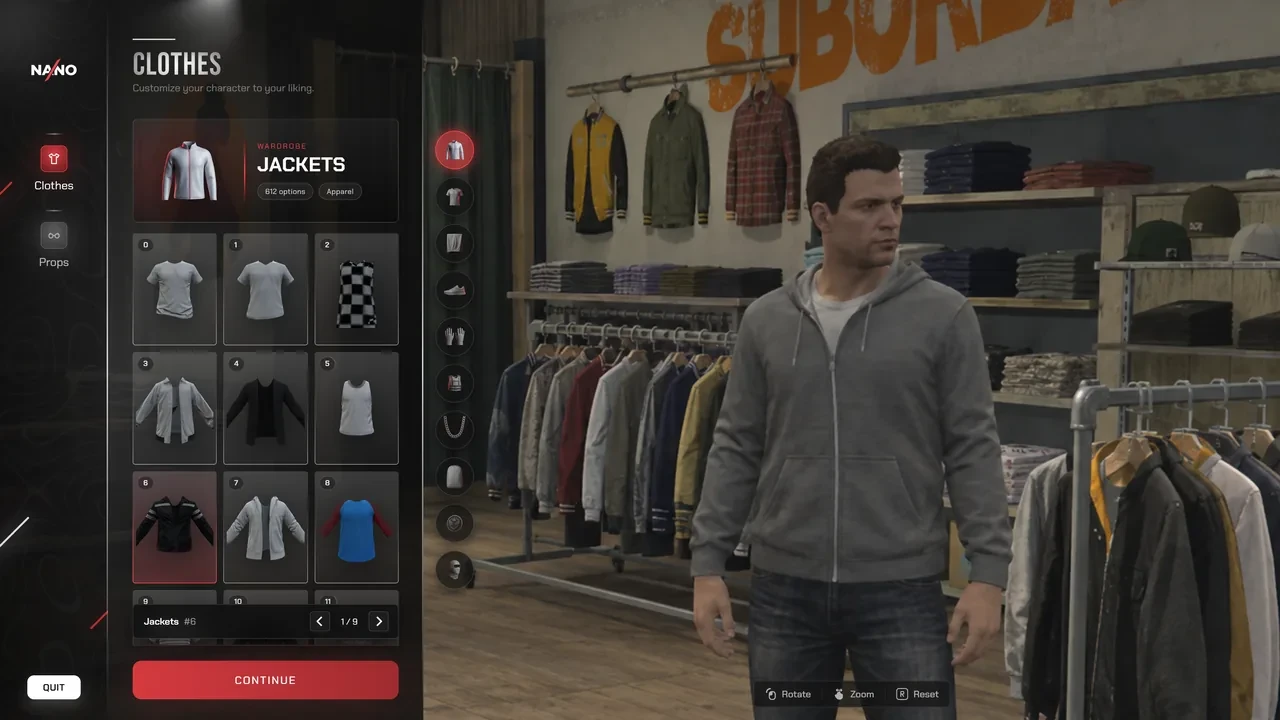 Appearance for FiveM, in game