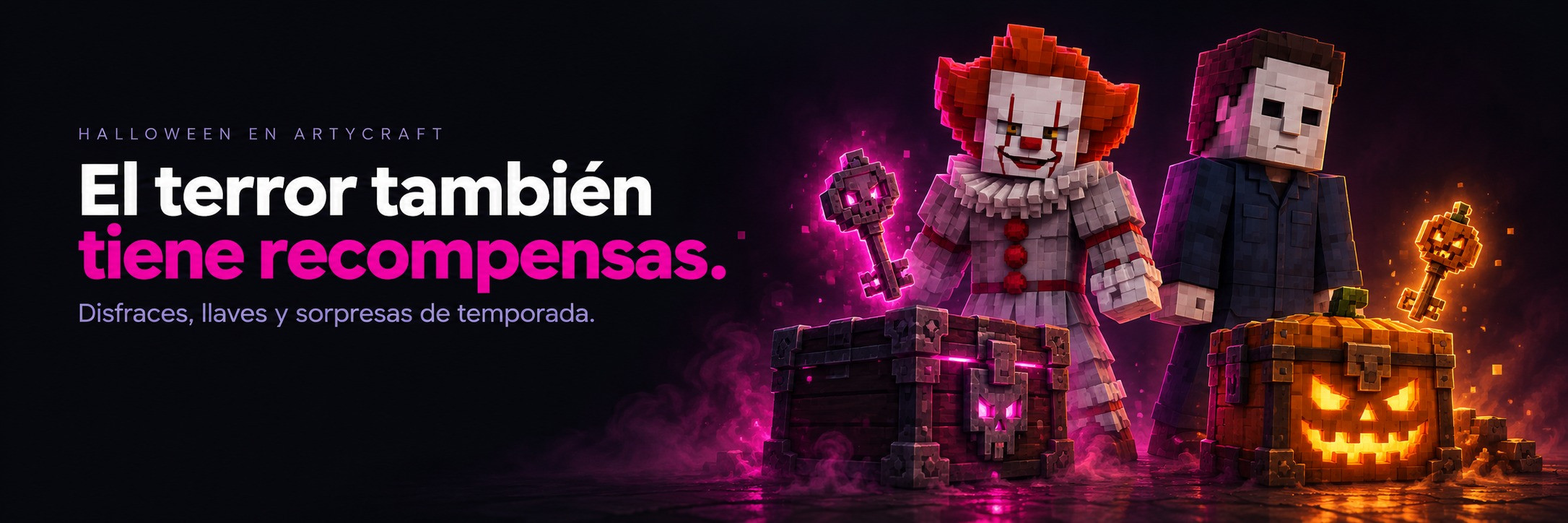 El terror también tiene recompensas. Disfraces, llaves y sorpresas de temporada.