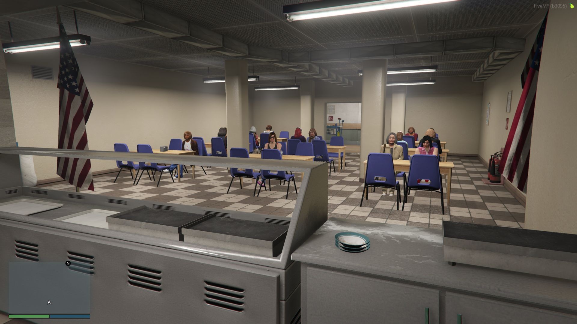 FiveM MLO military barracks briefing hall dining room