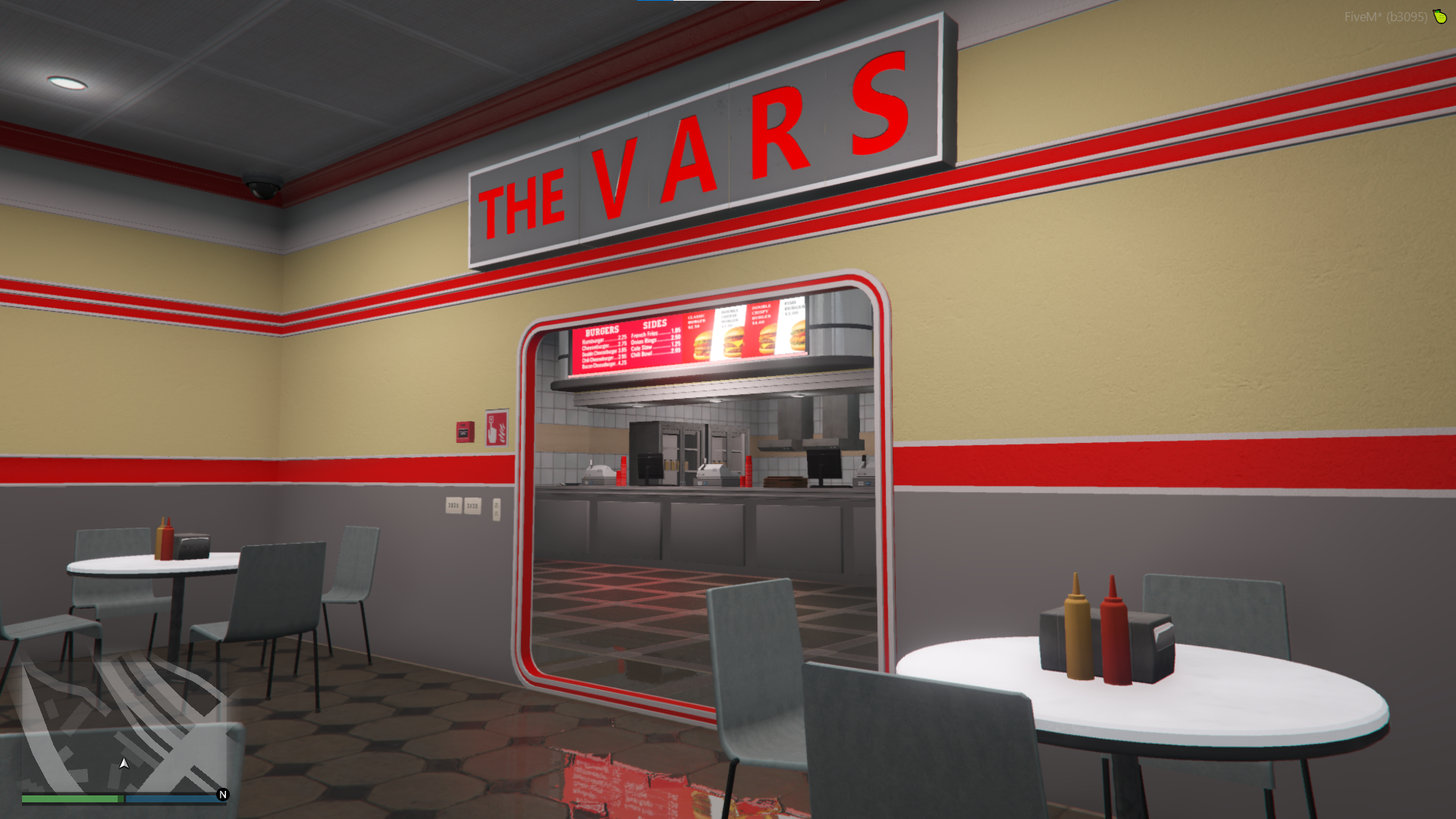 FiveM MLO fast food restaurant dining area open kitchen