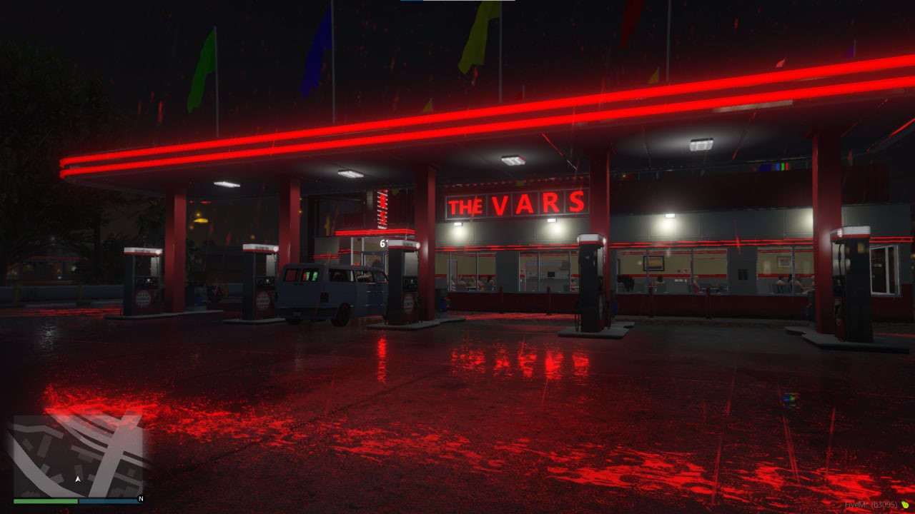 FiveM MLO gas station forecourt daytime exterior