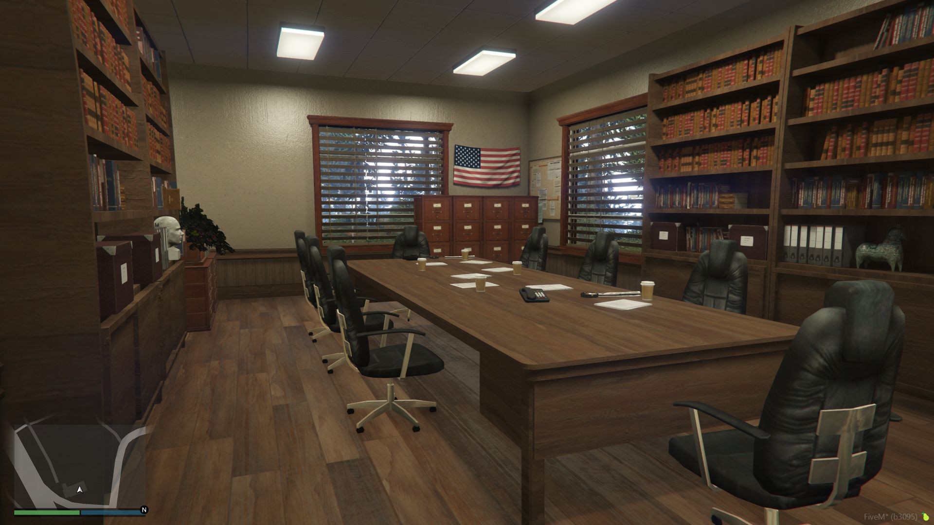 FiveM MLO police station chief office bookshelves decor