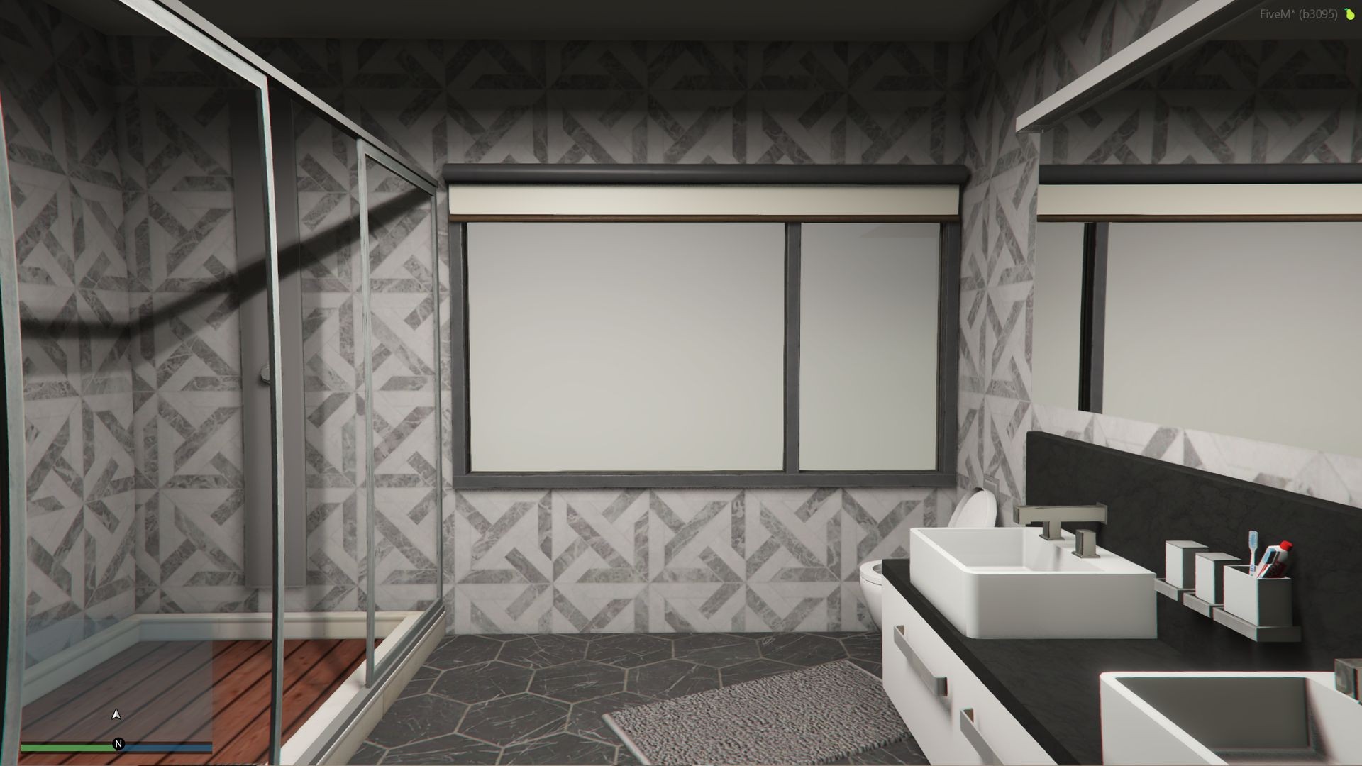 FiveM MLO dark penthouse black marble floors bar lounge