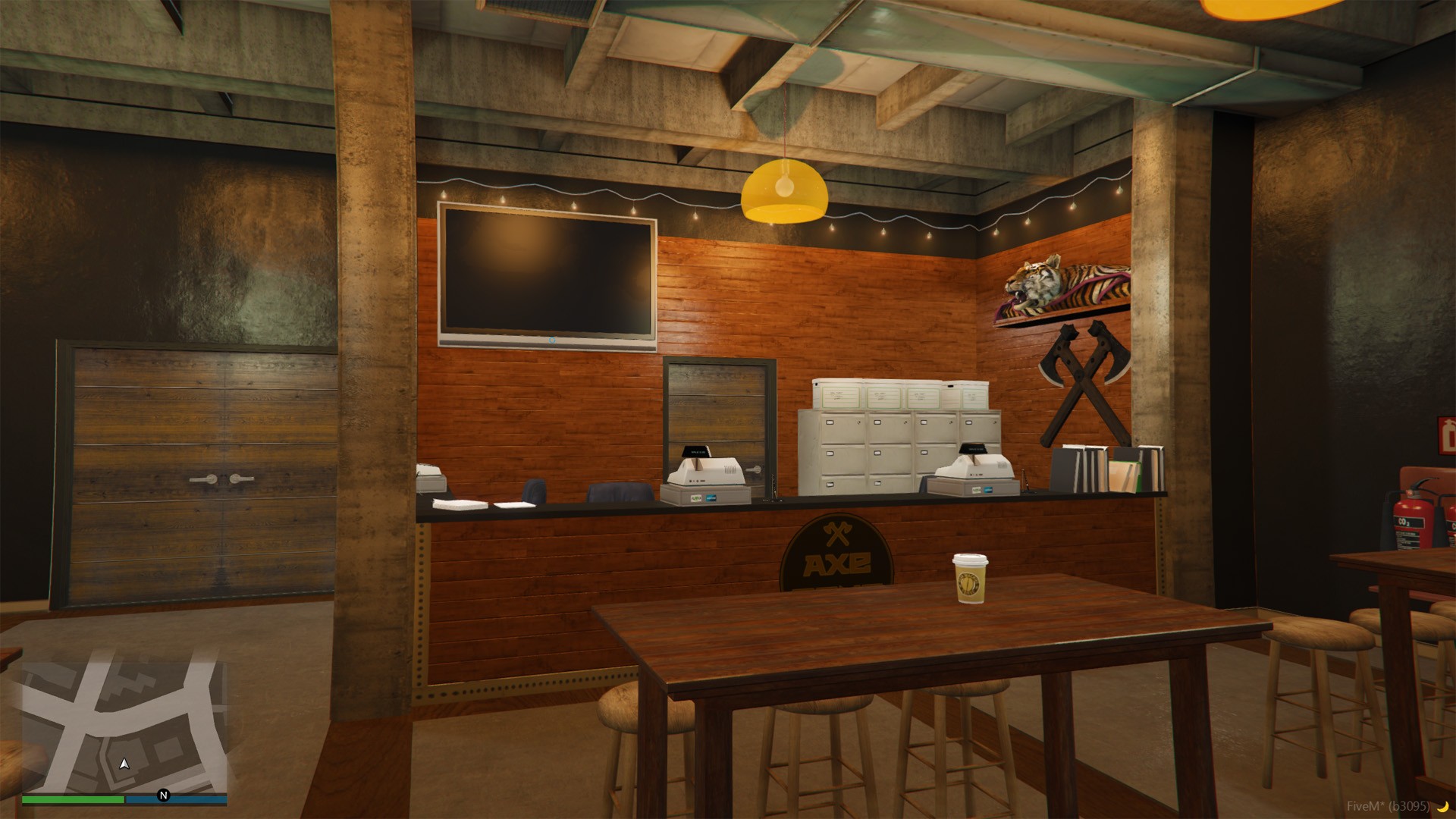 FiveM MLO axe zone bar purple LED lighting interior