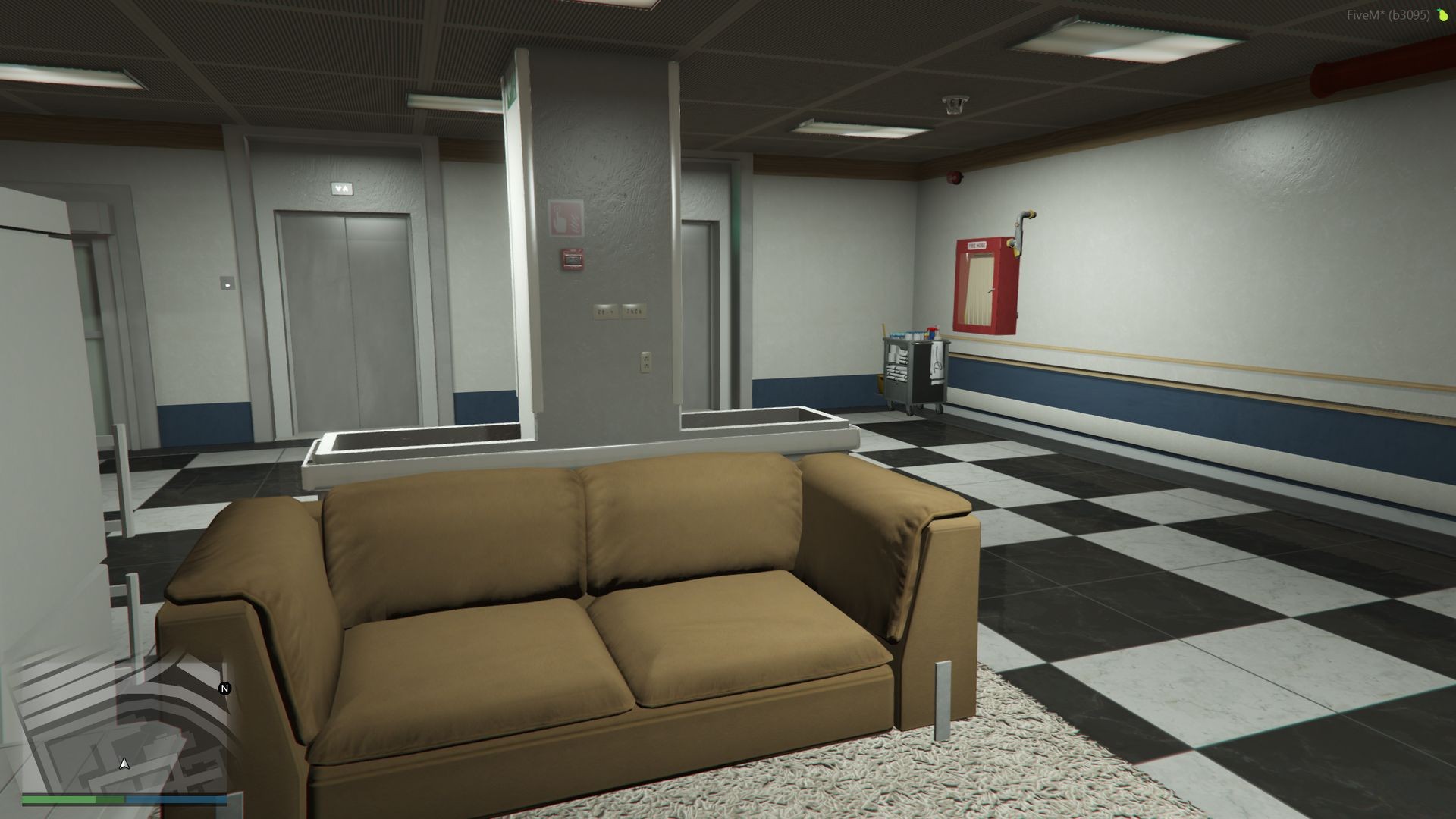 FiveM MLO hospital corridor checkered floor medical RP