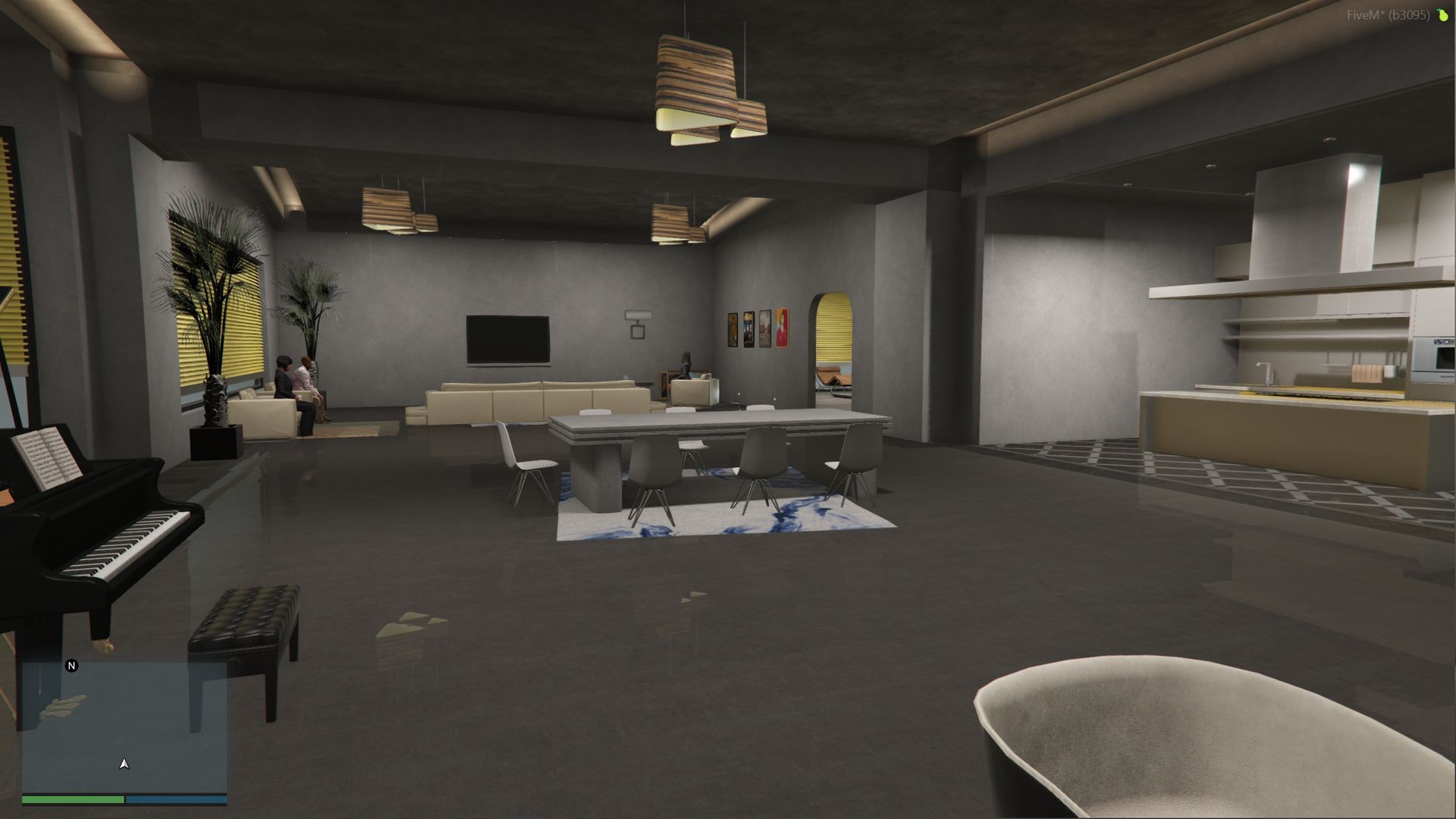FiveM MLO penthouse art living spaces designer bathroom