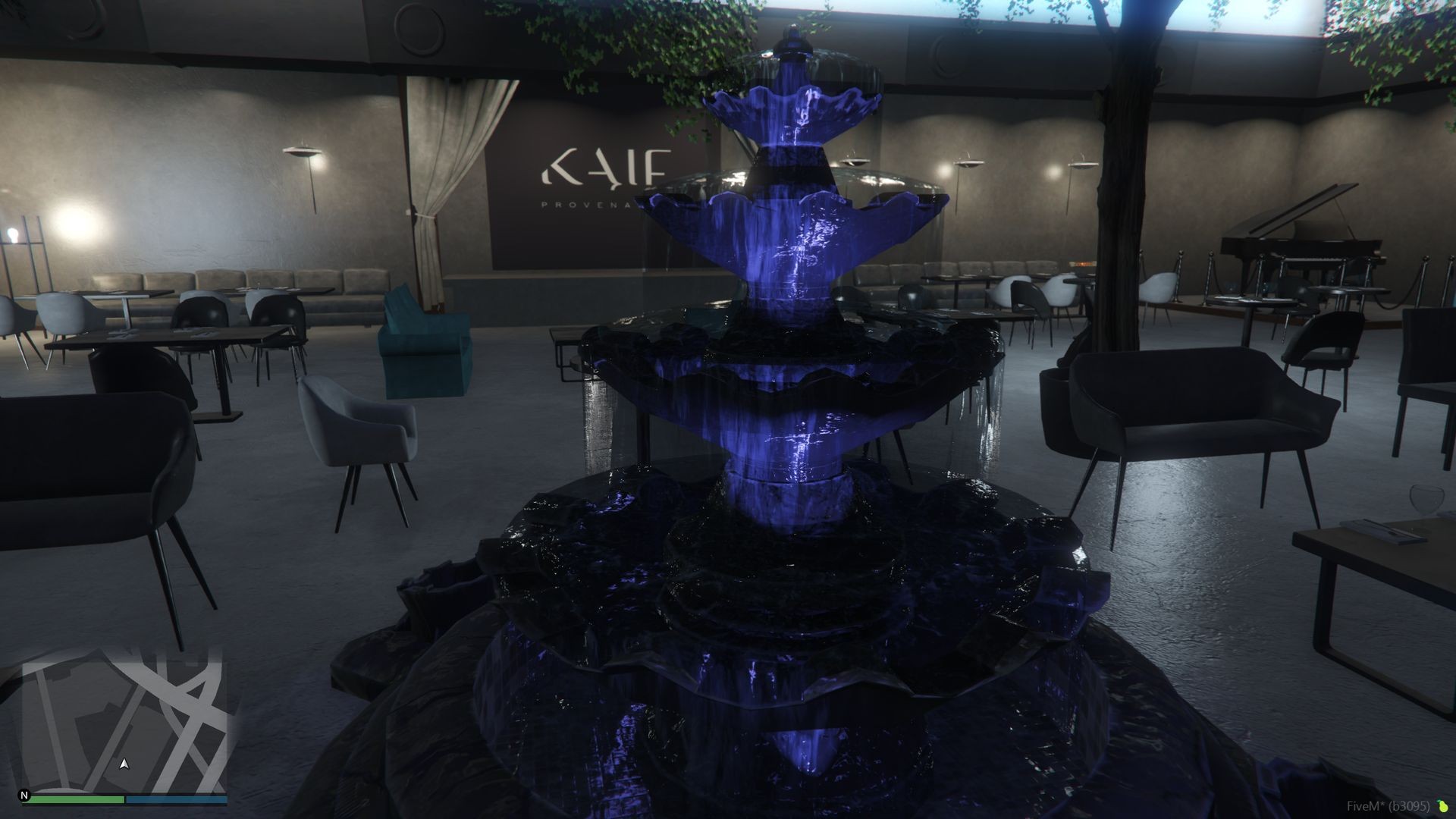 FiveM MLO Kaif restaurant interior ivy ceiling neon lighting