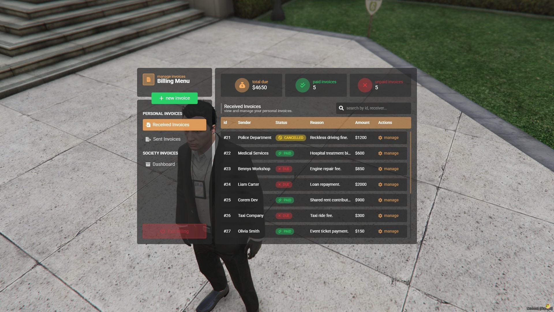 fivem Billing