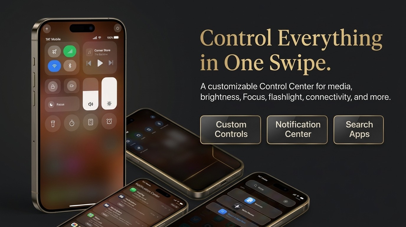 Control Center, Search and Notifications