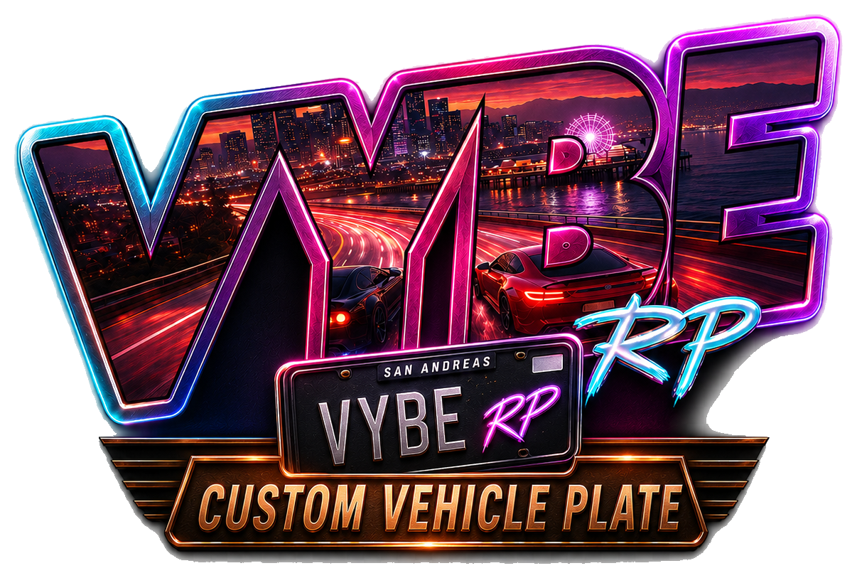 Vybe Custom Vehicle Plate