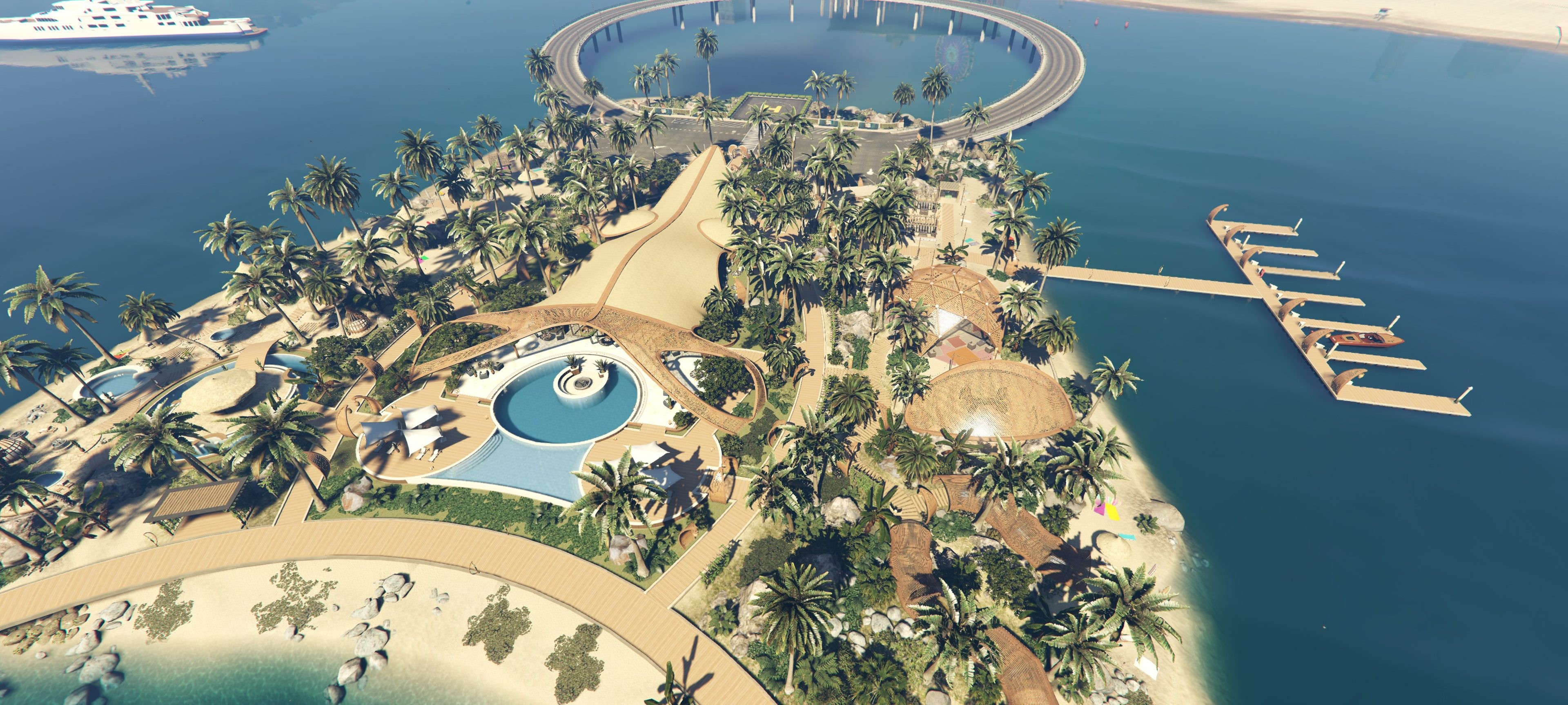 Pearl's Resort over-water property view