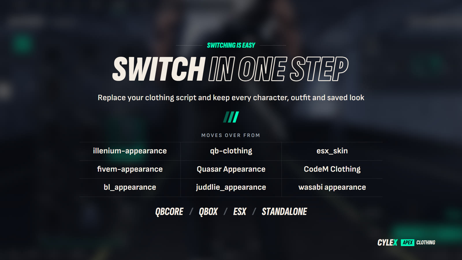 Switch from your clothing script